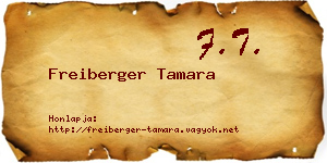 Freiberger Tamara névjegykártya